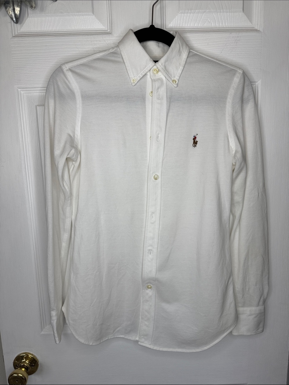 Ralph Lauren Women’s White Button-Down 100% Cotton Shirt with Pony Logo Sz S/P - Picture 6 of 6